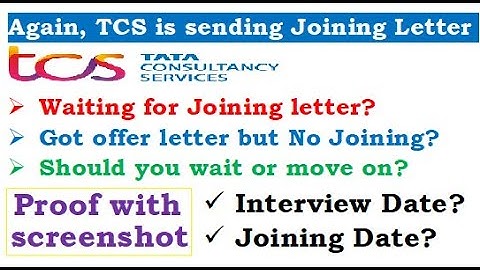 TCS has started sending Joining letter again | Waiting for Joining letter? | Joining Date?
