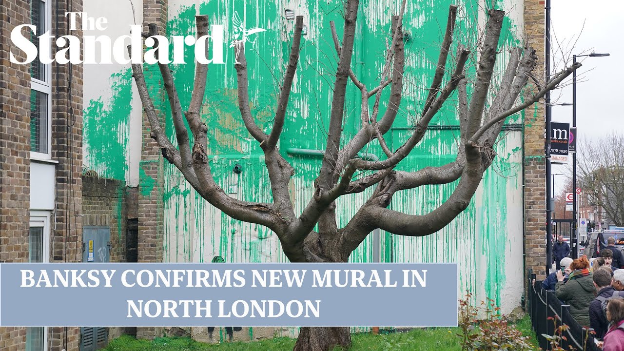 Banksy confirms he is behind Finsbury Park tree graffiti mural