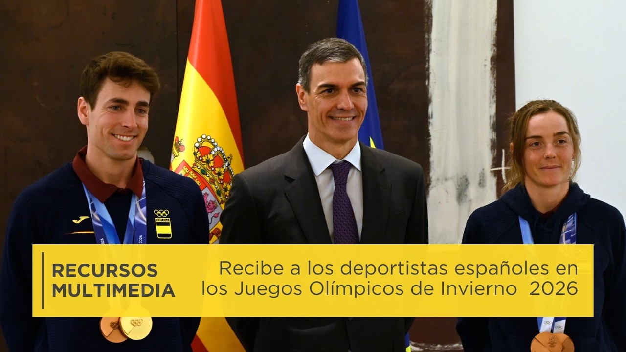 Pedro Sánchez recibe a los deportistas españoles en los JJ.OO. de Invierno 2026| Recursos multimedia