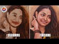 Best way to Start a Portrait Painting in Acrylic on Canvas by Debojyoti Boruah