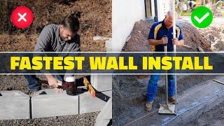 The Fastest Way to Install a Retaining Wall (Stop Doing It the Hard Way)