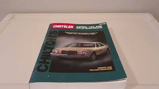 Chiltons Manual 1976 - 1980 Dodge Aspen And Plymouth Volaré