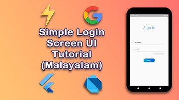 Simple Login Screen UI Flutter Malayalam Tutorial | Flutter Login Screen UI | Flutter in Malayalam
