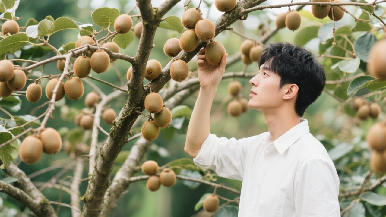 Pick Kiwis, Slice Them, And Dry Them In The Sun To Make Dried Fruits!