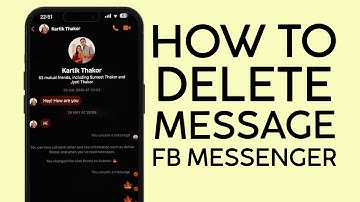 How to UnSend Message on Messenger | How to Delete Message on Facebook Messenger 2022