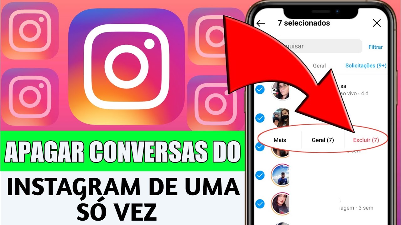 COMO APAGAR TODAS AS CONVERSAS DO INSTAGRAM DE UMA SÓ VEZ - YouTube