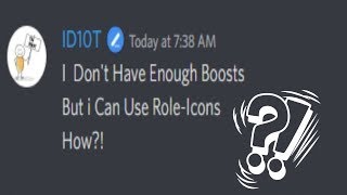 Use Role - Icon Feature Without Nitro Boost Discord ?! || 2022 Trick || Role - Icon Bot || #ID10T