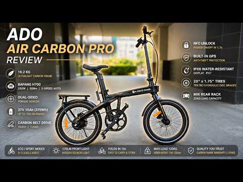ADO Air Carbon Pro REVIEW: The 16.2 kg Carbon Folding E-Bike!