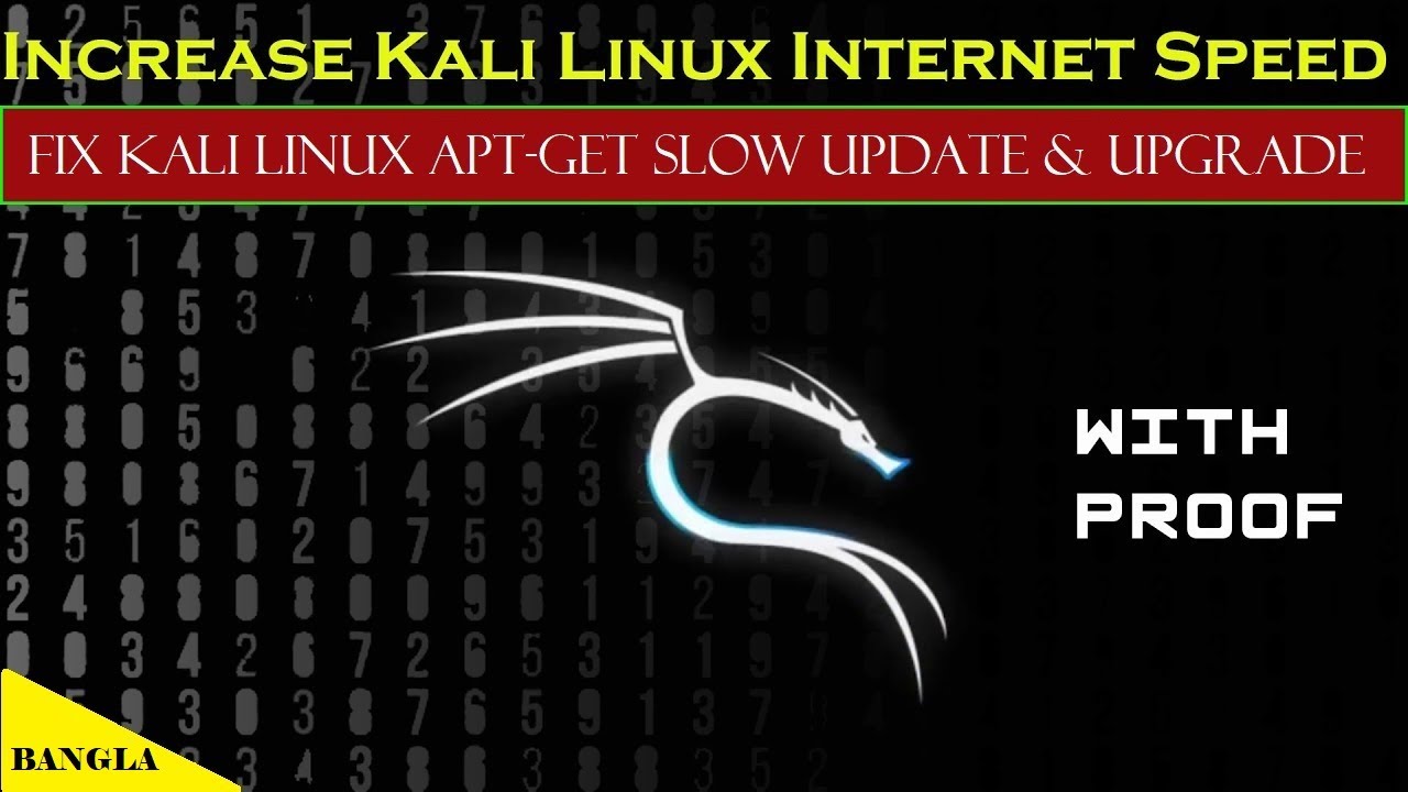 How To Solve Slow Speed In Kali Linux Increase