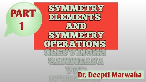 Symmetry elements and symmetry operations (part 1)