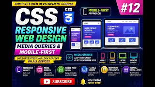 Responsive Web Design with CSS | Media Queries & Mobile-First | CSS Tutorial #12