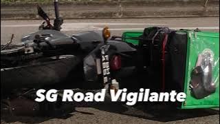 2sep2022 #FBH7465E grabfood deliver rider changing lane without due care & side swiped lorry