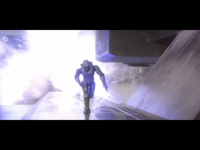 Master Chief running black Betty meme