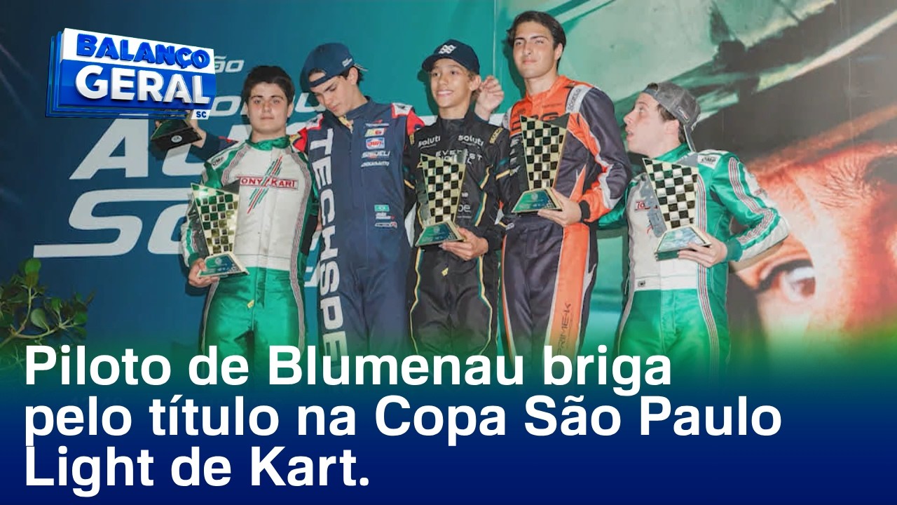 Piloto de Blumenau briga pelo título na categoria sprinter da Copa São Paulo Light de Kart