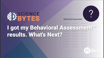 Science Bytes: I got my Behavioral Assessment Results. What