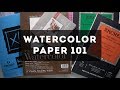 Watercolor Supplies 101 - Best Watercolor Paper for Beginners (ASMR No Music) 最适合初学者的水彩纸（无声ASMR）