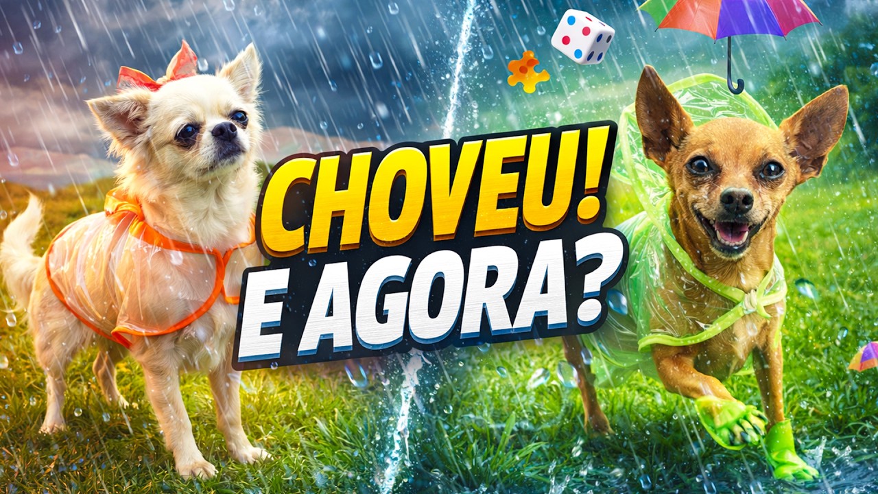 COMEÇOU A CHOVER… E MEUS CACHORROS TENTARAM CONTROLAR O CLIMA! 🌧️🐶