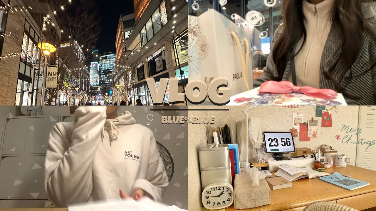 【VLOG】勉強で埋め尽くされてる1日😑 ｜ テスト期間を必死に乗り切る高校生の過ごし方✍🏻📖  ̖́-  ｜ クリスマスで気分るんるん🎄🧸🎁︎