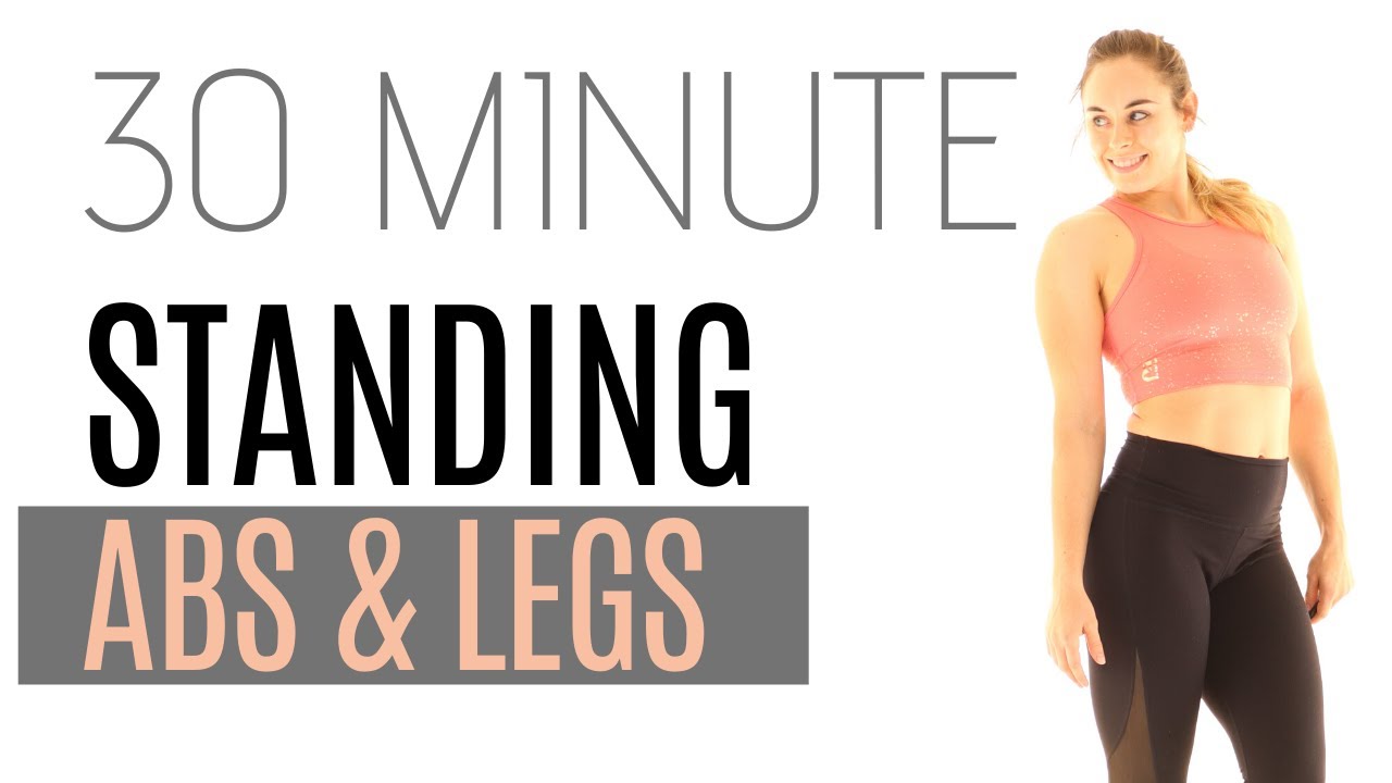 STANDING ABS, QUADS & HAMSTRINGS 30 Minute HIIT Workout// Low Impact Apartment Friendly (HILIT