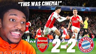 THE UCL WAS COOKING TONIGHT! 🔥| Arsenal 2-2 Bayern LIVE Reaction