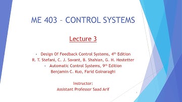 CONTROL SYSTEMS - Lecture 3 (part-2)
