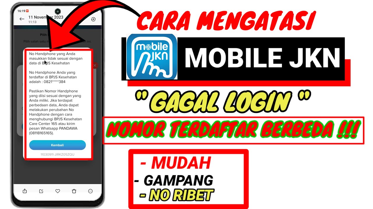 CARA MENGATASI APLIKASI MOBILE JKN GAGAL LOGIN Nomor Yang Terdaftar 