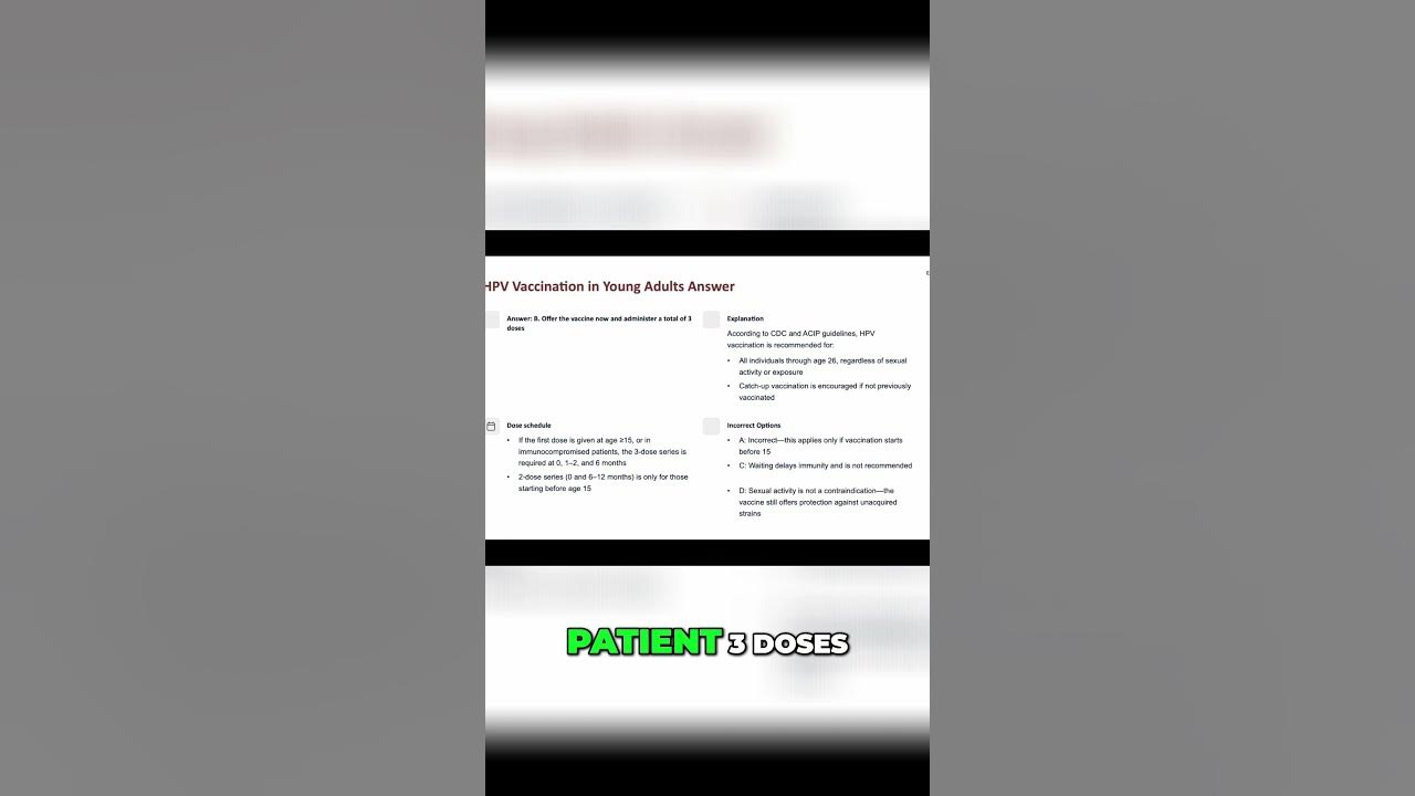 HPV Vaccination Schedule For females up to 26 years old: **First Dose HPV Vaccination Schedule For females up to 26 years old: **First Dose