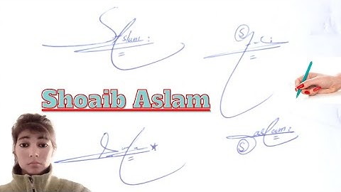 Shoaib Aslam sign style#name signature with arooj