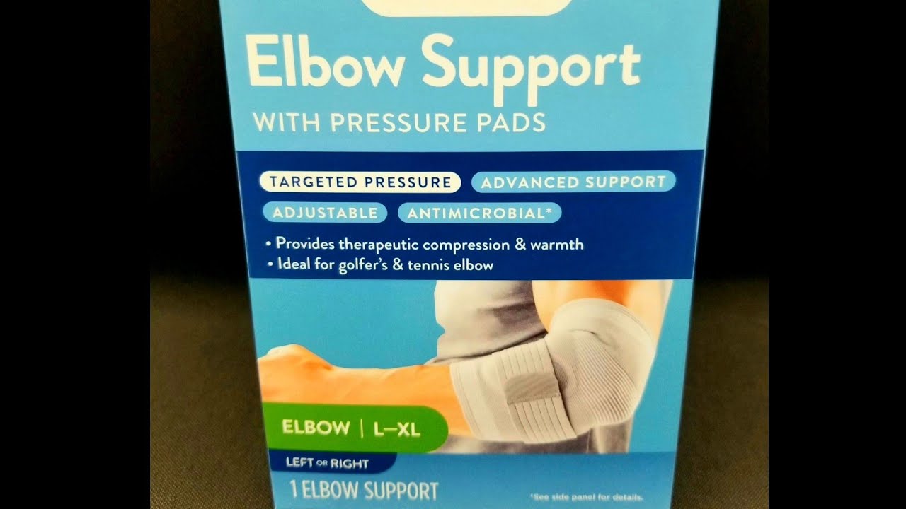 Walgreens elbow support with pressure pads review YouTube