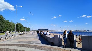 Пляж, парк 300-летия Санкт-Петербурга, Россия 4K