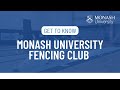 Meet the monash university fencing club