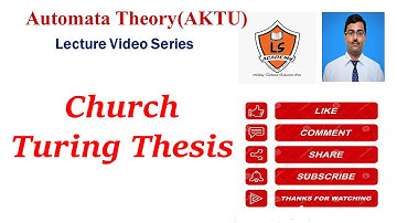 Church Turing Thesis | Church
