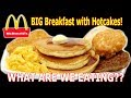 McDonald's BIG Breakfast with Hotcakes - WHAT ARE WE EATING?? - The Wolfe Pit