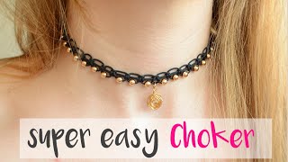How to make super easy NECKLACE with square knot- macrame-