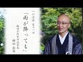 【一口法話】第11回「雨が降っても」｜ 臨済宗円覚寺派管長 横田南嶺老師