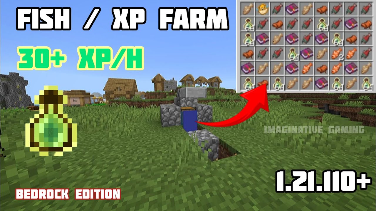 Best Fish/xp Farm for Bedrock Edition 1.21+ | - YouTube