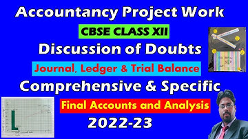 Accountancy Project File | Comprehensive Project File| Specific Project File | 2022-23| Class XII