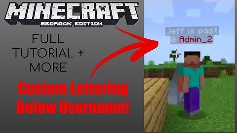 Minecraft bedrock - /Scoreboard Belowname - Custom Lettering below username - LINK IN DESCRIPTION