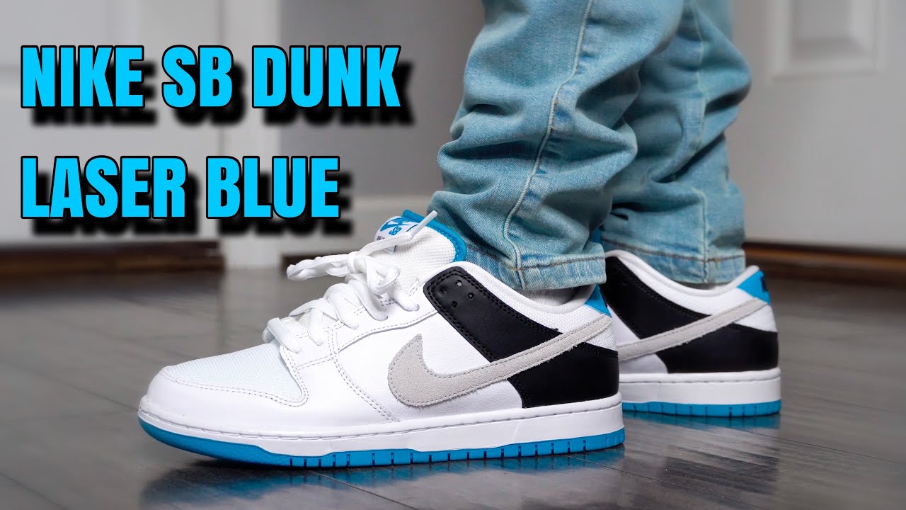 Nike SB Dunk Laser Blue On Foot - YouTube