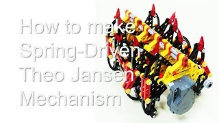 How to make Spring-Driven Theo Jansen Mechanism / Theo Jansen / strandbeest / LEGO