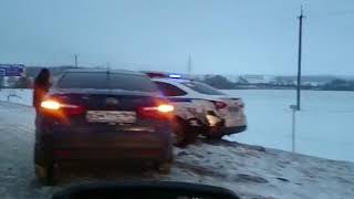 ДПС города Казани разбили в хлам несколько машин