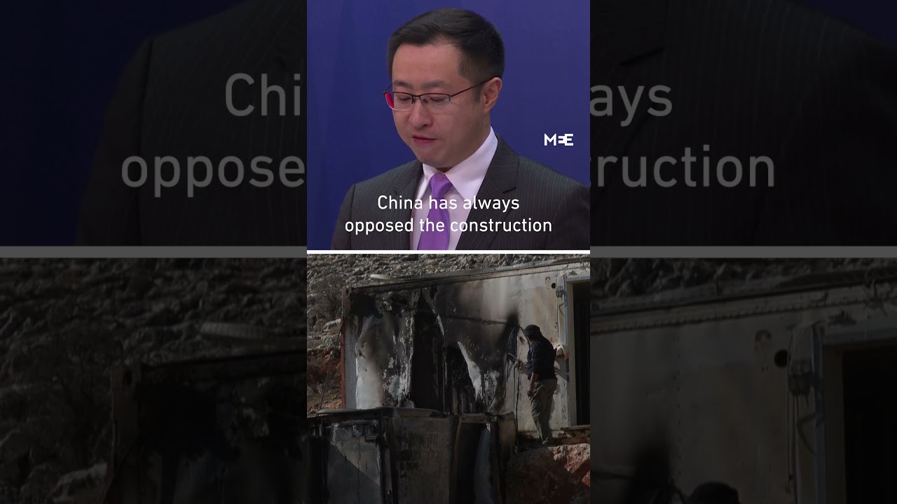 China opposes Israeli annexation of Palestinian territory