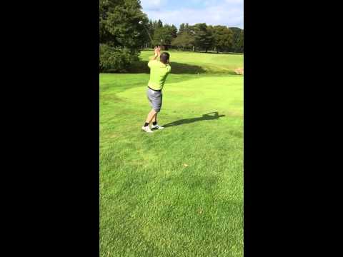 Slow motion golf shot... Leigh golf club