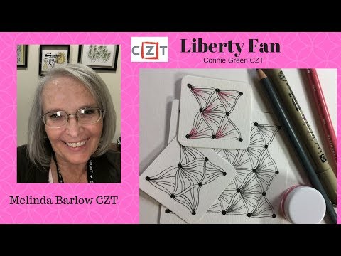 Tangle  Art Lesson Liberty Fan #322