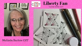 Tangle  Art Lesson Liberty Fan #322