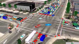 Simulation of Intersection Level of Service F