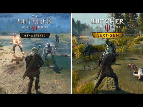 The Witcher 3 Remastered vs Next-Gen | Physics & World Details Comparison