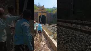 Mandsaur Udaipur Express Coming Out Of Debari Tunnel