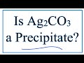 Silver Carbonate Reactions and Solubility