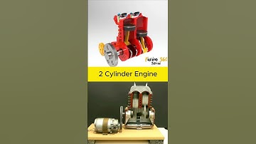 2 Cylinder Engine #automobile #engineering #machine #mechanicalengineering #mechanism